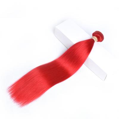 China Fashion Red Color Ombre Hair Weave Virgin Hair Weft 12-26 inch for sale