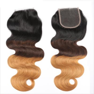 China 1b 4 27 Curly Lace Closure Full Hairs 100% Unprocessed No Shedding for sale