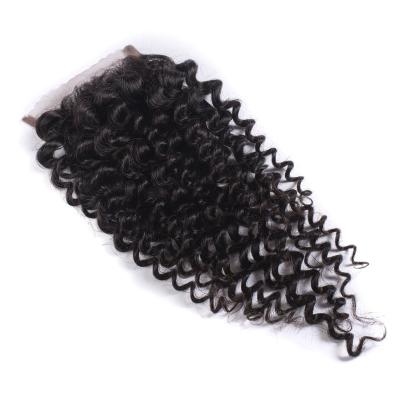 China Brazilian Kinky Curly 4x4 Lace Closure Virgin Hair Bundles For Black Woman for sale