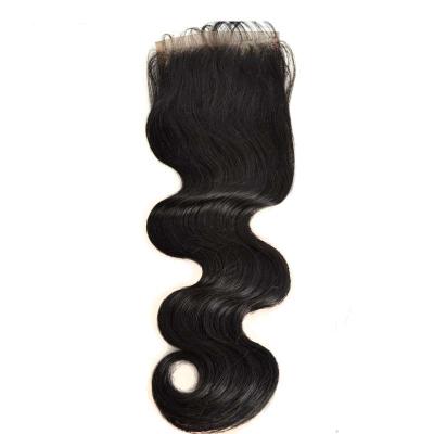 China Silky Soft Virgin Human Hair Qingdao Factory Malaysian Body Wave Lace Closure Free Shipping for sale