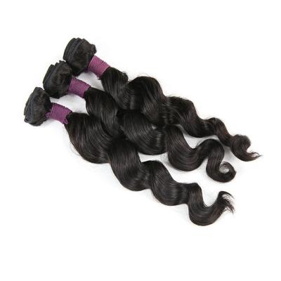 China Brazilian Loose Wave Virgin Human Hair Bundles Kinky Curly Grade 8A Weave  for sale