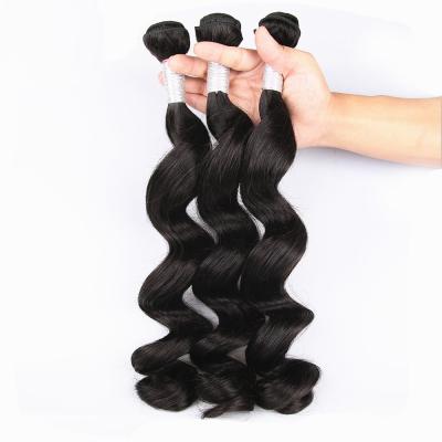 中国 加工されていないバージンの人間の毛髪の束は黒人女性のための深い波の人間の毛髪の織り方を緩めます 販売のため