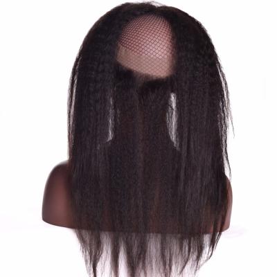Chine Texture droite frisée de Yaki de corps de la vague 360 de dentelle de Brésilien frontal droit de cheveux à vendre