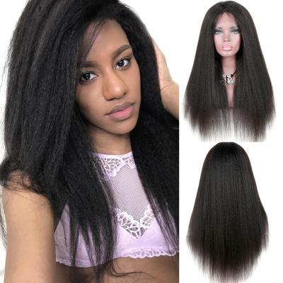 China Yaki Kinky Straight Full Lace Wigs Human Hair No Chemical No Tangle for sale