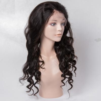 China Virgin Human Hair Lace Front Wigs No Shedding For Black Woman , Medium Brown Color for sale