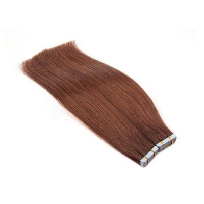 China Colored PU Tape Hair Extensions Double Drawn Weft Real Hair Tape In Extensions for sale