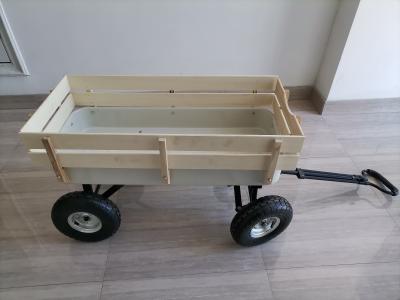 China Garden Beach Pull Wagon Cart Pattern Beach Fishing Cart With 4 Wheels Timber for sale