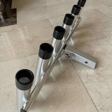 China Eco Friendly Silver Fishing Cart Accessories Stainless Steel Fishing Pole Holder for sale