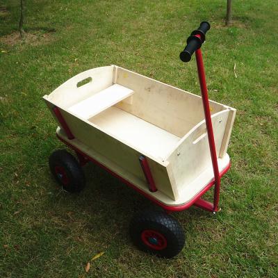 China Four Wheel Pull Wagon Cart Childrens Pull Along Wagon for sale