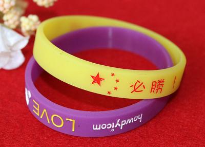 China Friendship Engraved Custom Silicone Rubber Wristbands Tear Resistance for sale