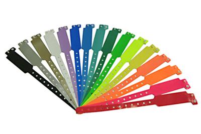 China PMS Color Plastic ID Bands , Custom Event Wristbands For Admission Tickets for sale