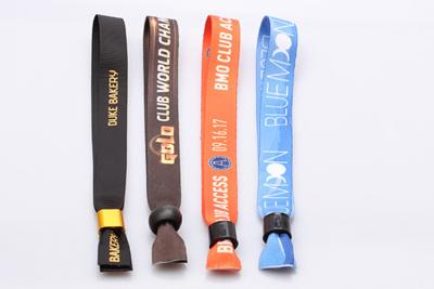 China Non Toxic Fabric Wristbands For Events , Disposable Fabric Wristband Washable for sale