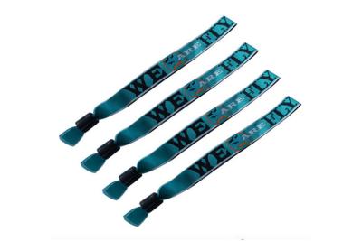 China Fashion Design Woven Cloth Wristbands Security Sublimation Band Low Cadmium for sale