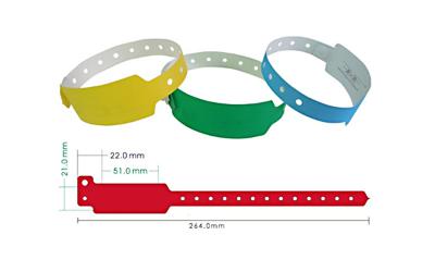 China Pulseiras de identificação de plástico em forma de F, pulseiras de plástico personalizadas impressão de tela à venda