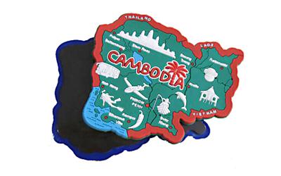 China Recycled Fridge Magnets For Advertising , Vinyl Fridge Magnets 3D Souvenir Map Design for sale