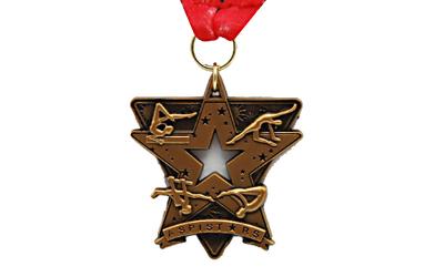 China A medalha nova do metal da rotulação do projeto liga de zinco morre medalha do metal do Pentagram do patriotismo da carcaça à venda