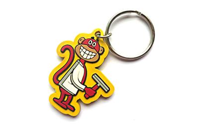 China Popular Cartoon Rubber 3D Keychain , Rubber Keychains Wholesale Radish Shaped for sale