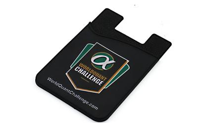 China Suporte de cartão de silicone elegante, suporte de cartão de crédito adesivo para telefones celulares à venda