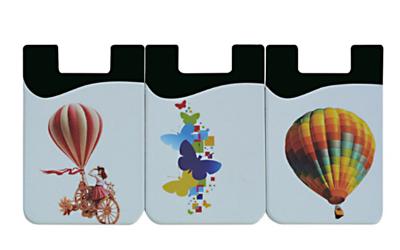 China 3M Sticker Silicone Credit Card Holder Made Of Non Toxic Top Grade Materials for sale