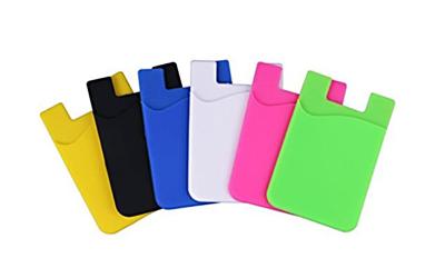 China Promotional Silicone Credit Card Holder Self Adhesive Type No Harm To Human for sale