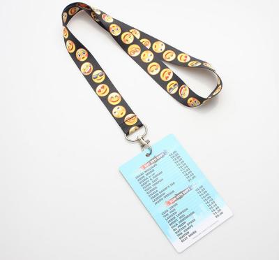 China Screen Printing Polyester ID Card Holder Lanyard Vivid 3D Effect Free Samples for sale