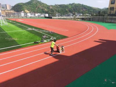 중국 야외 종합적 육상 트랙과 현장 표면 구성을 위해  바닥을 까는 폴리우레탄 스포츠 판매용