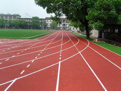 China 400 Meters Layout Tartan Athletics Track , Anti Slip Tartan Track Material  for sale