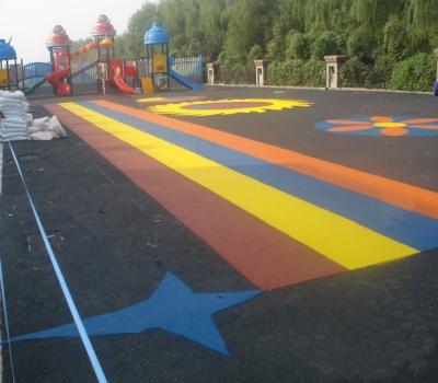 China Pour In / Wet Pour Epdm Rubber Flooring , Colorful Rubber Granules Flooring Playground Cover  for sale