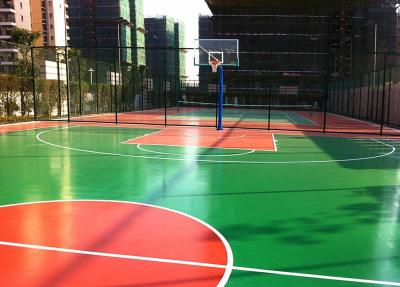 China Multi Purposed PU Outdoor Sports Court Flooring Thick For Basketball Court for sale