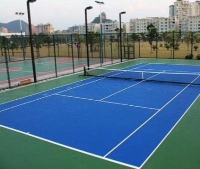 China Outdoor / Indoor Tennis Court Flooring Material Slip Resistant Cushioned For College  for sale
