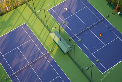 China Basketball / Tennis Court Flooring 3 - 8mm Thickness With Sandwich System for sale