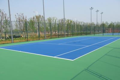 China Esportes do plutônio do campo de tênis que pavimentam o anti deslizamento com o revestimento cristalino alto do amortecedor do silicone à venda