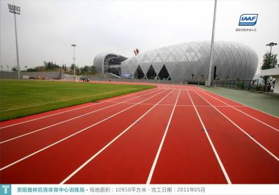 China SBR Granules Tartan Athletics Track , Thick Poisonless Tartan Track Surface for sale