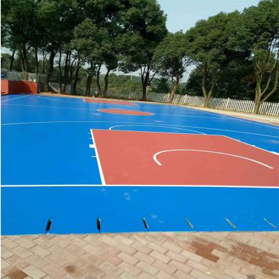 China Superficies exteriores de la cancha de básquet del sintético, suelo modular coloreado del baloncesto en venta