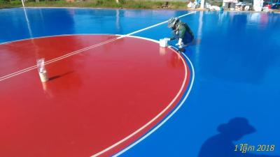 China Red / Green Rubber Sports Flooring For Multi Purposed Surface Refresh Builder for sale