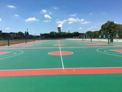 China 3mm Outdoor Basketball Court Flooring , Polyurethane Resin Tennis Court Flooring for sale