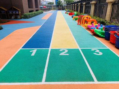 China Colorful Wet Pour EPDM Rubber Granules For Walking Path Jogging Track Rubber Flooring for sale