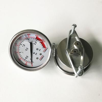 China Stainless Steel RO System Accessories Glycerin Filled Pressure Gauge 100mm for sale
