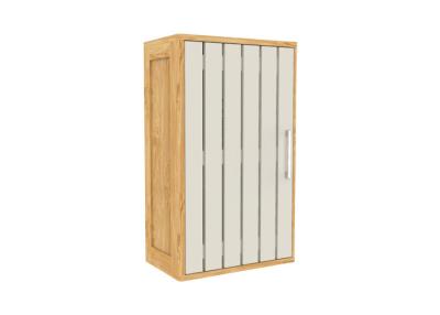 China MDF 10KG Height 50cm Stripes Door Metal Handle Small Bathroom Wall Cabinet for sale