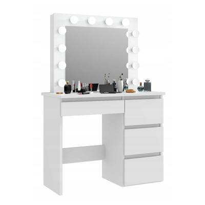 China 136cm Height Touch Screen MDF Solid Wood Dressing Table With Mirror for sale