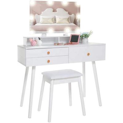 China Solid MDF Wood Mirrored Dresser Wood Bedside Table With NC Painting for sale