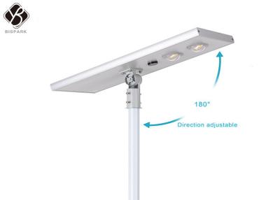 China Silver Grey Color Solar LED Street Light Operating Temp Range -30 To 45℃ for sale