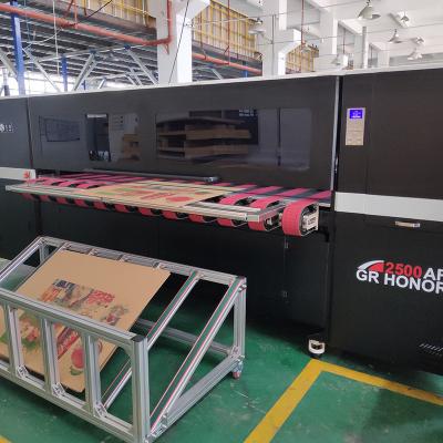 China Cardboard Corrugated Box Inkjet Printer Inkjet Corrugated Printer 2500mm Feeding for sale