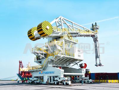 China Rail Mobile Screw Ship Unloader 30 Degree For Lifting Up Probing Down for sale