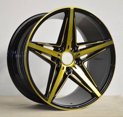 China Black 18 Inch Alloy Wheels 15-42 ET KIN-5047 With Machine Cut Face for sale