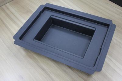 China Pulp Molded Paper Packaging Moulded Pulp Containers With Living Hinge Clean Edge for sale