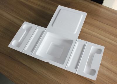 China Foldable Thermoformed Moulded Pulp Tray Green Debossed Embossed for sale
