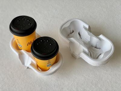 China Reach Biodegradable Compostable 2 Cup Holder Cup Carrier Packaging for sale
