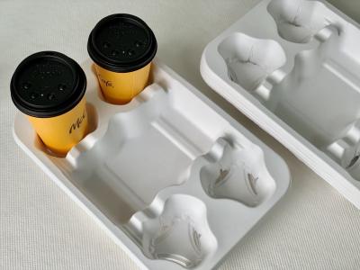 China Compostable biodegradável do portador da bebida da fibra da polpa de 4 copos à venda