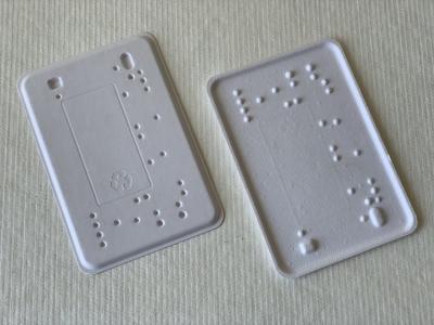 China Pulpa biodegradable de grabación en relieve Tray Blind Fibre Based Packaging de Debossing en venta